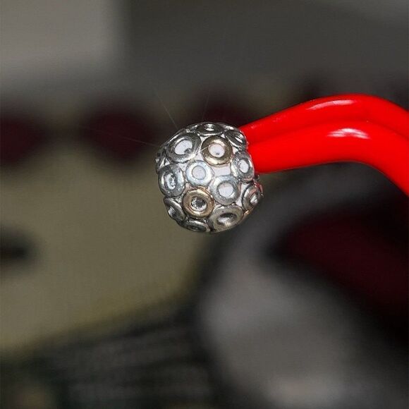 Pandora Two-Tone Circles Charm- Retired - Picture 3 of 3